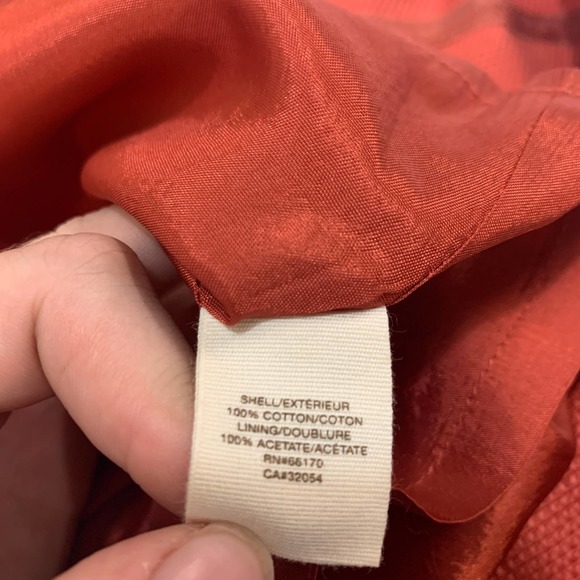 Anthropologie Idra Skirt Womens 6 Button Front Orange Mini A Line Cotton Acetate - Picture 4 of 4